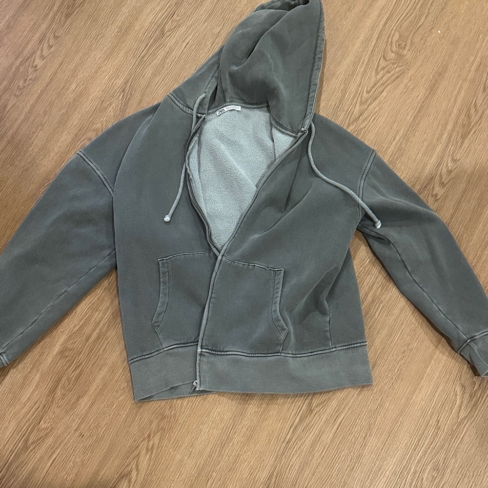 Zara Gray Hoodie Sweatshirt